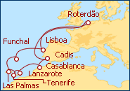 Ver o itiner�rio do Cruzeiro Aventura en las Islas Canarias