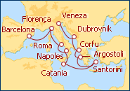 Ver o itiner�rio do Cruzeiro Romance Mediterr�nico