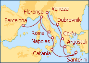 Ver o itiner�rio do Cruzeiro Romance Mediterr�neo