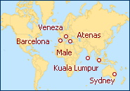 Ver o itiner�rio do Cruzeiro Parcial Vuelta al Mundo: De Sydney a Venecia