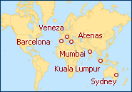 Ver o itiner�rio do Cruzeiro Vuelta al mundo desde Sydney 2013