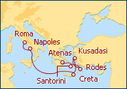 Ver o itiner�rio do Cruzeiro Islas Griegas 2013