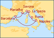Itinerário Espanha, França, Itália 