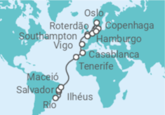Itinerário do Cruzeiro De Rio de Janeiro a Hamburgo - MSC Cruzeiros