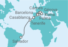Itinerário do Cruzeiro França, Itália, Espanha, Marrocos TI - MSC Cruzeiros