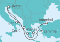 Itinerário do Cruzeiro Grécia, Turquia, Itália - MSC Cruzeiros