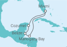 Itinerário do Cruzeiro México, Belize - Carnival Cruise Line