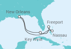 Itinerário do Cruzeiro EUA, Bahamas - Carnival Cruise Line