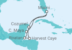Itinerário do Cruzeiro Honduras, México - NCL Norwegian Cruise Line