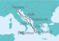 Itinerário do Cruzeiro Grécia, Croácia, Itália - Costa Cruzeiros