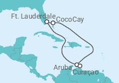Itinerário do Cruzeiro Aruba, Curaçao - Royal Caribbean