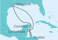 Itinerário do Cruzeiro México, Honduras - Royal Caribbean