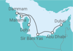Itinerário do Cruzeiro Emirados Árabes - NCL Norwegian Cruise Line