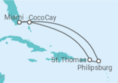 Itinerário do Cruzeiro Ilhas Virgens Americanas, Sint Maarten - Celebrity Cruises