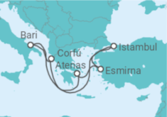 Itinerário do Cruzeiro Grécia, Itália, Turquia - MSC Cruzeiros