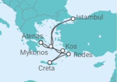 Itinerário do Cruzeiro Turquia, Grécia - Costa Cruzeiros