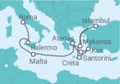 Itinerário do Cruzeiro Itália, Malta, Grécia, Turquia - Costa Cruzeiros