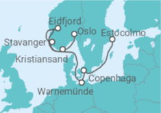Itinerário do Cruzeiro Dinamarca, Alemanha, Noruega - MSC Cruzeiros