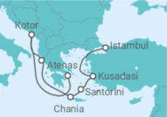 Itinerário do Cruzeiro Montenegro, Grécia, Turquia - Princess Cruises
