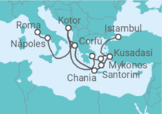 Itinerário do Cruzeiro De Civitavecchia (Roma) a Istambul - Princess Cruises