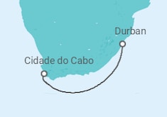 Itinerário do Cruzeiro Africa Do Sul - MSC Cruzeiros