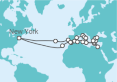 Itinerário do Cruzeiro Volta ao mundo - Holland America Line