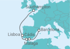 Itinerário do Cruzeiro Espanha - Cunard