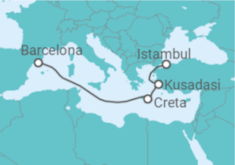 Itinerário do Cruzeiro Grécia, Turquia - Cunard