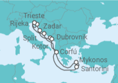 Itinerário do Cruzeiro Croácia, Montenegro, Grécia - NCL Norwegian Cruise Line