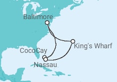 Itinerário do Cruzeiro Bermudas, Bahamas - Royal Caribbean