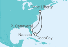 Itinerário do Cruzeiro EUA, Bahamas - Royal Caribbean