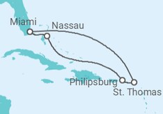 Itinerário do Cruzeiro Sint Maarten, Ilhas Virgens Americanas, Bahamas - Royal Caribbean