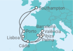 Itinerário do Cruzeiro Portugal, Espanha - Celebrity Cruises