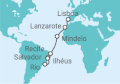 Itinerário do Cruzeiro De Lisboa ao Rio - Costa Cruzeiros
