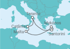 Itinerário do Cruzeiro Itália, Grécia, Malta - Costa Cruzeiros