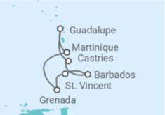 Itinerário do Cruzeiro Santa Lúcia, Barbados, Martinique TI - MSC Cruzeiros