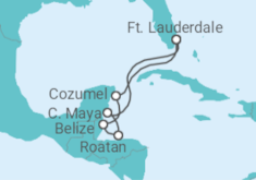 Itinerário do Cruzeiro México, Belize, Honduras - Princess Cruises