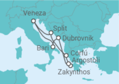 Itinerário do Cruzeiro Croácia, Grécia, Itália - Costa Cruzeiros