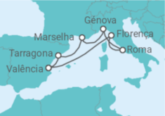 Itinerário do Cruzeiro Espanha, Itália, França TI - MSC Cruzeiros