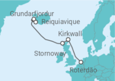 Itinerário do Cruzeiro Islândia, Reino Unido - Holland America Line