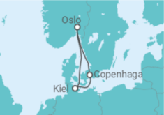 Itinerário do Cruzeiro Noruega, Dinamarca - AIDA