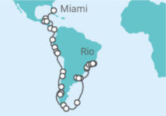 Itinerário do Cruzeiro Volta ao mundo - Oceania Cruises