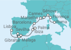 Itinerário do Cruzeiro De Lisboa a Civitavecchia (Roma) - NCL Norwegian Cruise Line