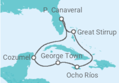 Itinerário do Cruzeiro México, Ilhas Caimão, Jamaica - NCL Norwegian Cruise Line