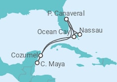 Itinerário do Cruzeiro Bahamas, EUA, México TI - MSC Cruzeiros
