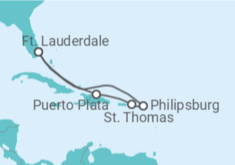 Itinerário do Cruzeiro Sint Maarten, Ilhas Virgens Americanas - Celebrity Cruises