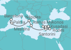 Itinerário do Cruzeiro Grécia, Turquia, Itália, Espanha - Celebrity Cruises