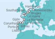 Itinerário do Cruzeiro De Lisboa a Southampton (Londres) - NCL Norwegian Cruise Line