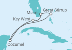 Itinerário do Cruzeiro EUA, México - NCL Norwegian Cruise Line