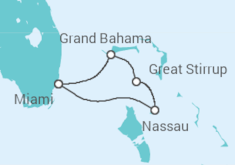 Itinerário do Cruzeiro Bahamas - NCL Norwegian Cruise Line